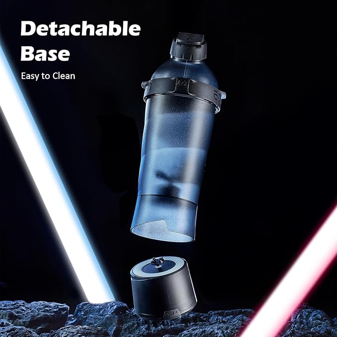 Electric Protein Shaker Bottle, 18.6 oz Blender Bottles For Protein Mixes, | Tritan | BPA Free| Portable Mixer Cup, Rechargeable Shake Cups And Meal Replacement Shakes(Black)