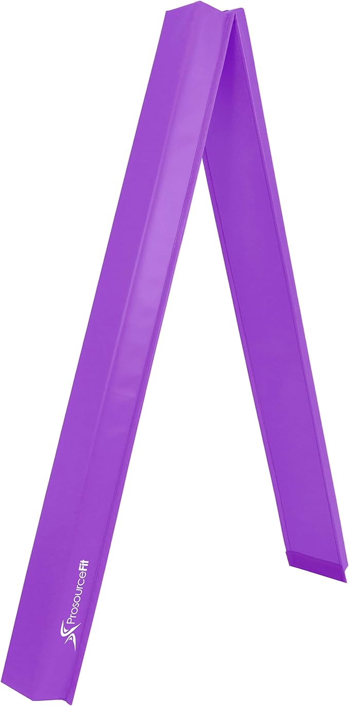 ProsourceFit Gymnastics Balance Beam for Kids, 9ft Long Firm Folding Floor Beam with Non-Slip 4-inch Wide Surface for Safe Gymnastics Practice at Home or Gym