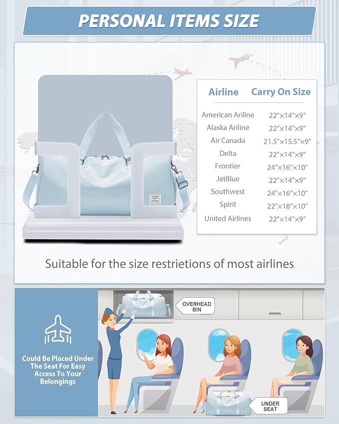 Gym Bag Womens,Travel Duffel Carry on Bag Sport Tote Bag Weekend Overnight Bag