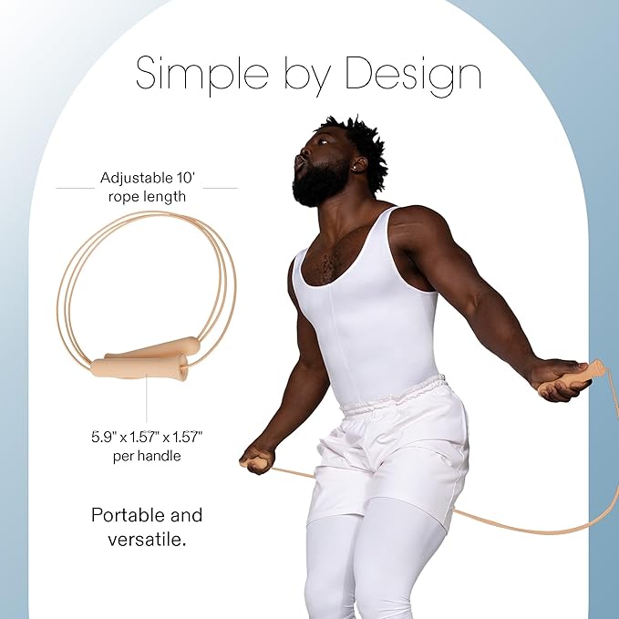 Bala Weighted Jump Rope for Women & Men - Adjustable & Replaceable Jumping Rope for Adults - Workout Jump Rope Ergonomically Designed for Cardio & HIIT - Skipping Rope with Silicone Handles