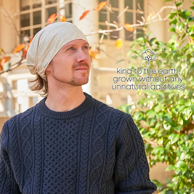CHARM Organic Cotton Headband Pre-Tied Bandana - Mens Womens Hairband Chemo Head Bands