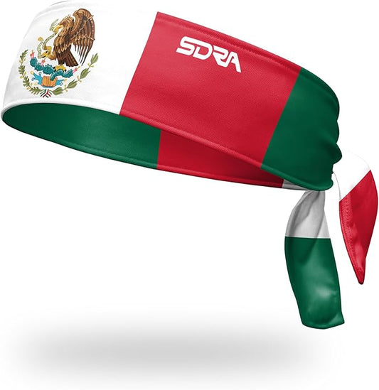 Suddora Country Flag Tie Headband with National Flag, Breathable Sweatband for National Sports Events, Non-slip Fabric Sweatband for Soccer, Tennis, Workout, Costumes & Cosplay