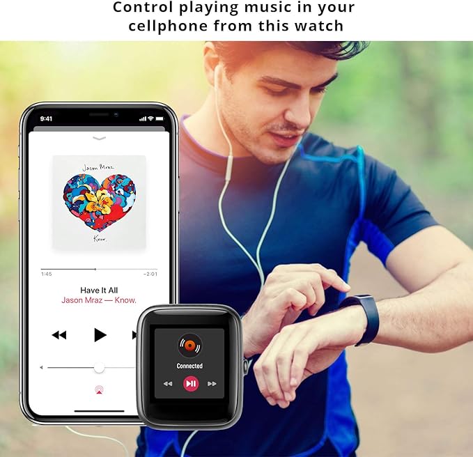 Fitpolo Fitness Tracker with Heart Rate Monitor, Smart Watch 1.8 inches Color Touch Screen IP68 Waterproof Step Calorie Counter Sleep Monitoring Pedometer Watches Activity Tracker for Women Men