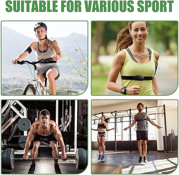 Heart Rate Monitor Chest Band for Polar H10 H9 H7, Adjustable Waterproof Replacement Chest Strap Compatible with Polar Garmin