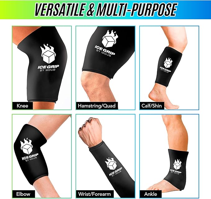 Hot & Cold Therapy Ice Sleeve (Extra Large) - Reusable Gel Pack for Knee, Calf, Elbow, Ankle, Arm, Foot, Wrist Recovery & Pain Relief