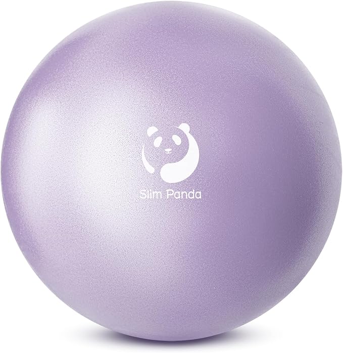 Slim Panda Pilates Ball, 9 Inch Small Exercise Ball, Anti Burst Mini Yoga Ball for Stability, Workout, Barre, Core Strength, Physical Therapy, Balance, Stretching
