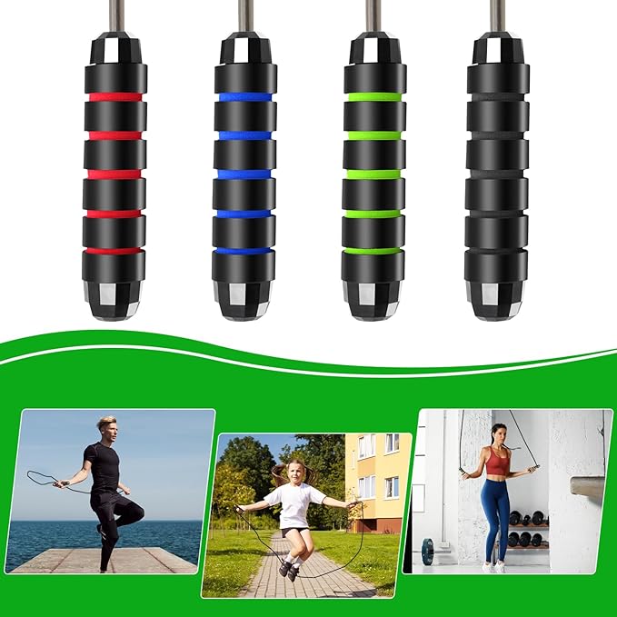 24 Pack Jump Ropes, Tangle-Free Speed Jumping Ropes with Foam Handles for Women Men Kids, Adjustable Skipping Ropes for Fitness Workout Slim Body