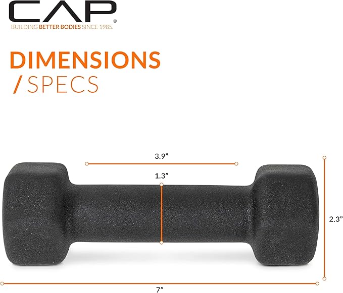 CAP Barbell Neoprene Dumbbell Weights Pairs & Sets | Multiple Colors