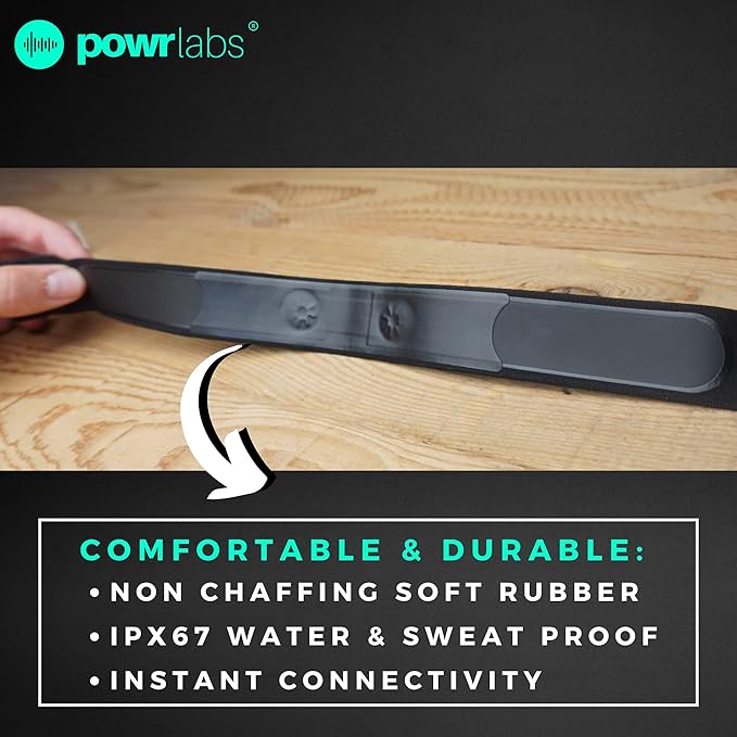 Wahoo Tickr, Polar H7, Garmin HRM Coospo Heart Rate Monitor Strap Replacement (Powr Labs, M-XXL)