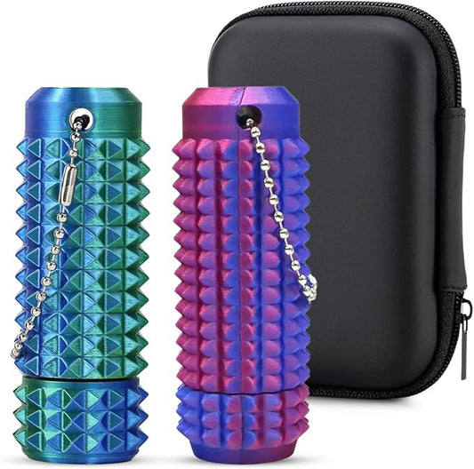 2 Pack Little Ouchies Fidget Toys 2-in-1 Design Spin Top, 2 Count with Carrying Case
