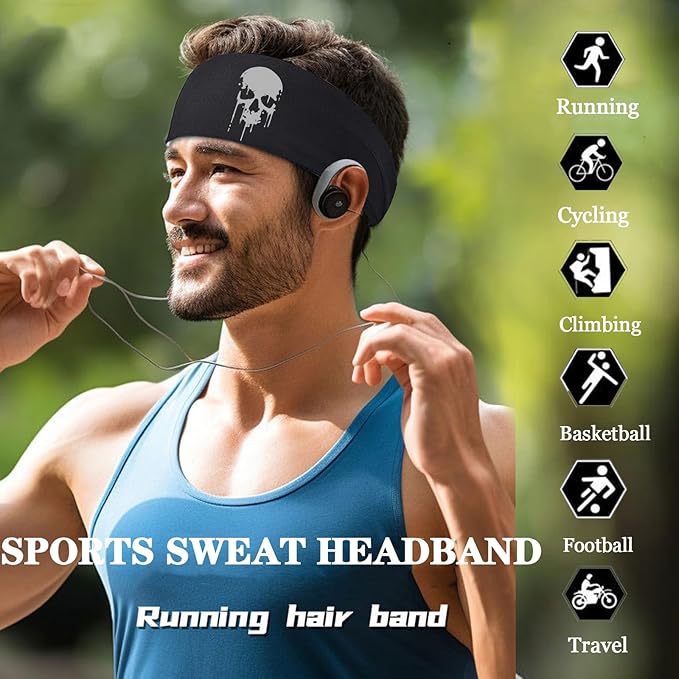 3 PCS Sport Headbands for Men Women Workout Cooling Sweat Bands Headbands Men Sweatbands Running