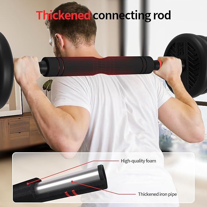 Adjustable Dumbbell, 20/30/40/60/80lbs Dumbbells Set, 4-in-1 Free Weights for Women/Men Workout Equipment Used as Barbell/Kettlebells/Push up Stand for Home Gym