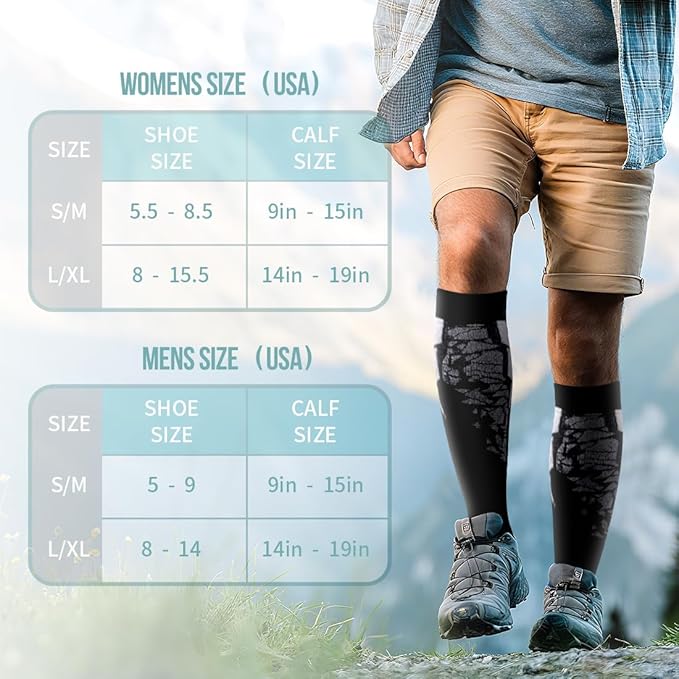 Copper Compression Socks for Women and Men(6 Pairs)-Best Support for Running, Athletic, Nursing, Travel