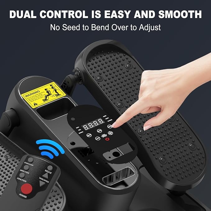 Under Desk Elliptical Machine, Electric Seated Pedal Exerciser,Elliptical Leg Exercisers for Seniors,Mini Ellipse Leg Exerciser with Remoter,12 Adjustable speeds Pedal Exerciser