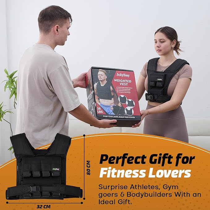 Adjustable Weighted Vest for Men and Women with Removable Weights, Weighted Vests for Posture, 20lbs | 35lbs Durable Body Weight Vest for Walking, Running, Cardio, CrossFit, Strength, and Workout