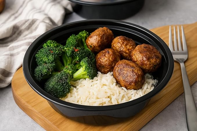 Ruthy's Outlet Meal Prep Containers with Lids, Food container bowl - BPA-Free, Stackable, Freezer & Dishwasher Safe, Reusable Food Storage for Lunch, Portion Control & Meal Prep (30 Pack, 24 oz)