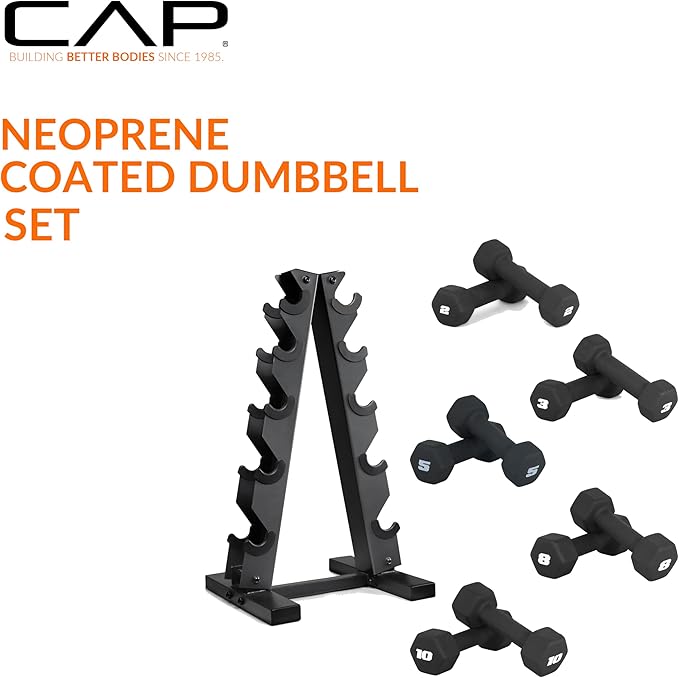 CAP Barbell Neoprene Dumbbell Weights Pairs & Sets | Multiple Colors