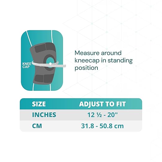 OPPO RK102 Adjustable Knee Brace with Stays – Breathable Neoprene Support for Knee Injury Recovery & Arthritis Pain Relief – For Running, Hiking, Workout, Tennis – One Size for Men & Women (1 Pack)