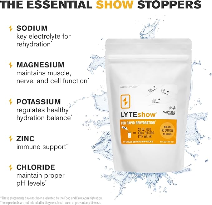 Electrolyte Drops for Water - Sugar-Free for Hydration and Immune Support - 50 Single Servings - Keto Friendly - Zinc and Magnesium for Rapid Rehydration