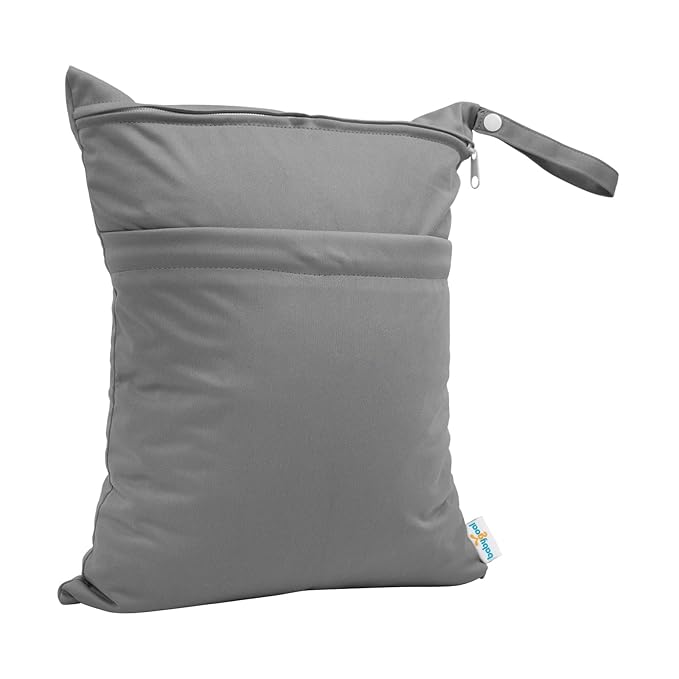 babygoal Wet Dry Bags for Baby Cloth Diapers, Washable Travel Bags, Beach, Pool, Gym Bag for Swimsuits & Wet Clothes with Two Zippered Pockets 3 Pack(S,M,L), 3SML01