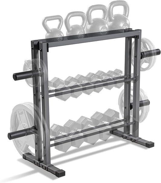 Marcy Weight Storage Organizer Racks for Dumbbells, Kettlebells, Weight Plates