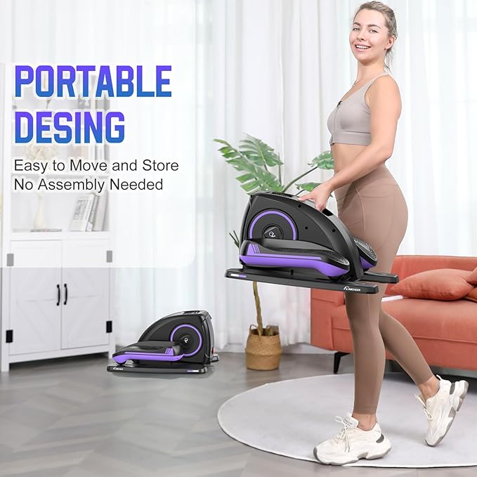 ANCHEER Under Desk Elliptical Machine, Electric Seated Pedal Exerciser as Seen on, Mini Elliptical Machines for Seniors, LCD Display Monitor, Portable Quiet Elliptical Machine, Leg Exerciser for Home