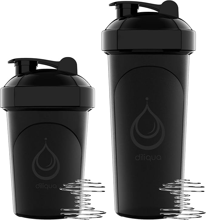 10 PACK- Shaker Bottles with Wire Whisks for Protein Mixes | Leakproof Blender Shaker Bottle Pack | BPA-Free & Dishwasher Safe | 5 Large 28 oz & 5 Small 20 oz Shaker Bottle | Cups for Shakes
