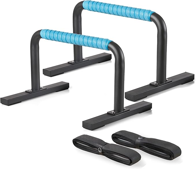 Strength Training Parallettes Push Up Bars, Pushup Handles Calisthenics Equipment for Home Workout, Anti-slip Gymnastics Bars, Handstand & Dip Bar for Outdoor Exercise