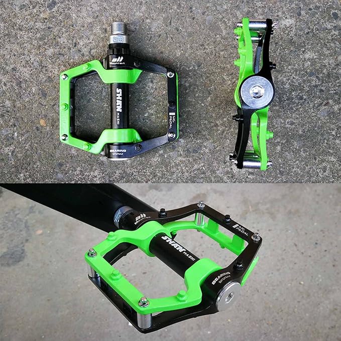 Bicycle Pedals-Aluminium Alloy Bicycle Pedals-Mountain Bike Pedals with Removable Non-Slip Studs 9/16