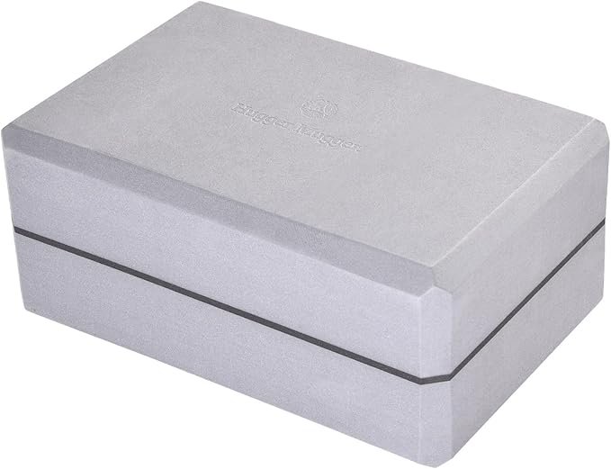 Hugger Mugger 4 in. Foam Yoga Block - Strong and Stable, Beveled Edges for Comfort, Most Favored Block Size, Helps with Alignment and Support in Many Poses