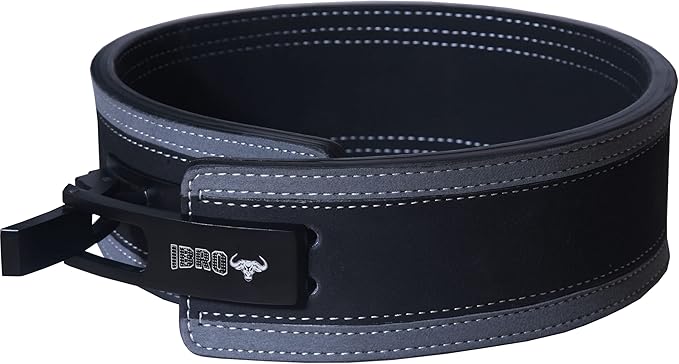 IBRO Powerlifting Lever Gym Belt – Power 8MM, 10MM or 13MM Extreme Heavy Duty Genuine Leather Belts - Squats Deadlifts Bodybuilding Weight Lifting IPF Power Lifting Strongman for Men
