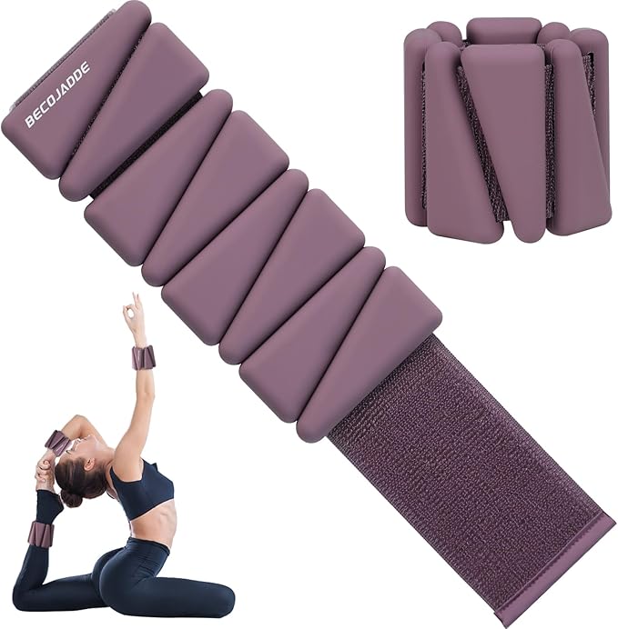 Ankle Weights Set of 2 (1 lb/2 lb/3 lb Each) Adjustable Wrist Weights for Women Men Wearable Arm Leg Weight for Pilates, Running, Walking, Workout, Yoga