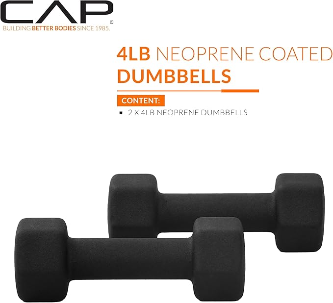 CAP Barbell Neoprene Dumbbell Weights Pairs & Sets | Multiple Colors