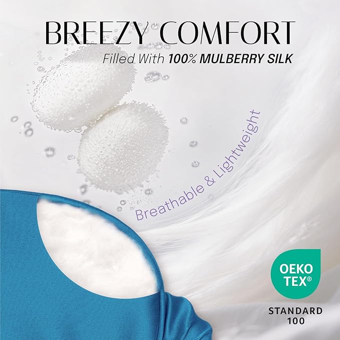 Silk Sleep Mask Eye Mask Blindfold with Double Layer Silk Filling and Elastic Strap for Full Night's Sleep, Travel and Nap, Eye Cover Eyeshade with Luxury Bag and Ear Plugs by OLESILK (Royal Blue)