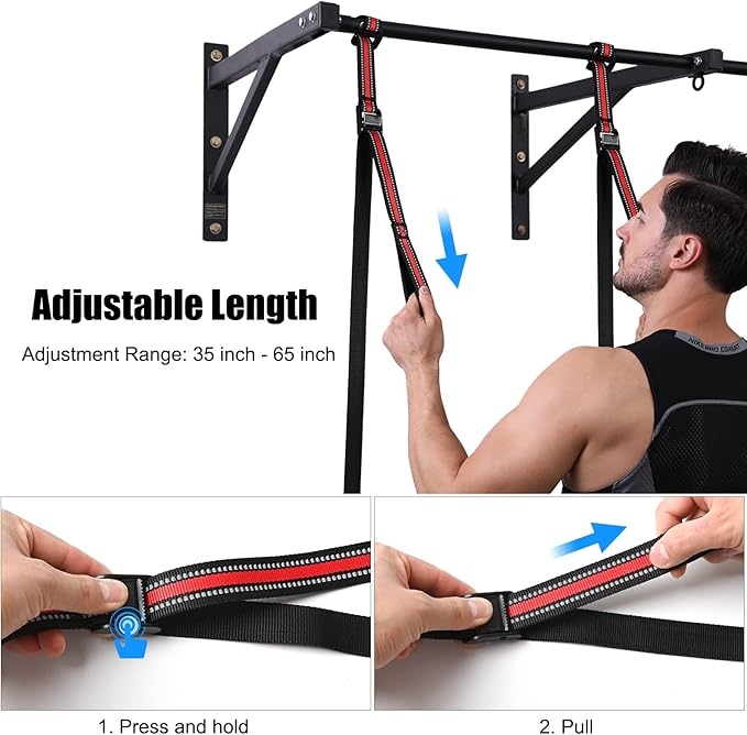 Pull Up Assistance Bands with Fabric Feet/Knee Rest, Heavy Duty Pull Up Resistance Bands, Pull up Assist Bands Pull-up Exercise Band for Chin-up Workout, Body Stretching