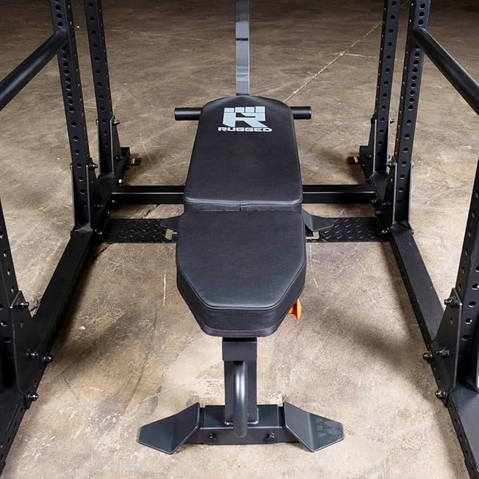 Rugged Strength & Fitness Flat Incline Adjustable Bench, 1500 lb Capacity
