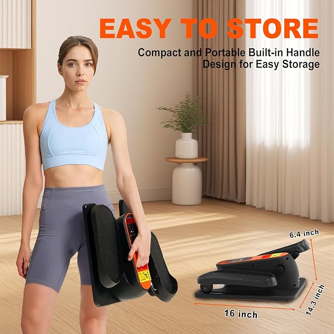 HOTSWEAT Under Desk Elliptical Machine, Ellipse Leg Exerciser as Seen on TV for Seniors, Portable Electric Seated Pedal Exerciser with Remote Control, 12 Speed Levels for Home Office