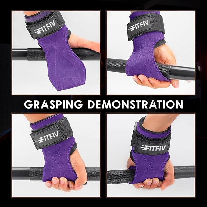 Weight Lifting Wrist Strap, Double Leather Weightlifting Wrist Straps for Gym Strength Training, Neoprene Padded Wrist Wraps - for Men & Women (Pair)