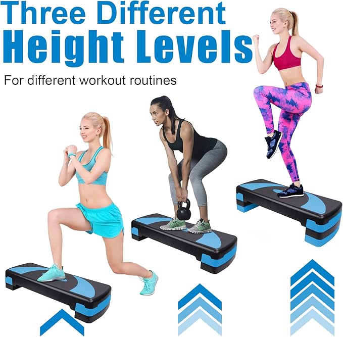 Adjustable Exercise Workout Aerobic Stepper Step Platform Trainer