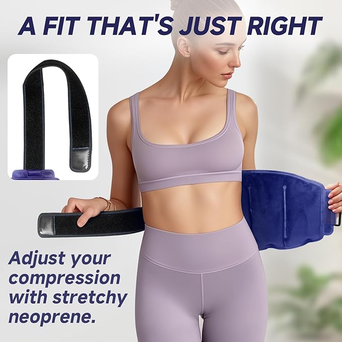 Large Ice Pack for Injuries Reusable Gel for Lower Back, Cold Packs Wrap for Shoulder, Knee, Elbow, Hip, Leg, Soft Cold Compress,16 × 9"