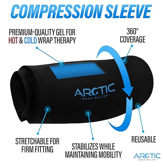 Two Pack | Elbow Ice Pack Wrap & Knee Ice Pack Wrap - Ice Sleeves, Reusable Gel Ice Wrap, Elbow Cold Compression, (Large)