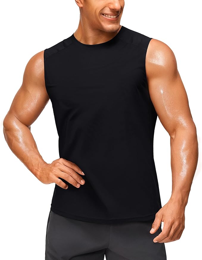 Junlan Sauna Suit for Men - Sleeveless Sauna Shirt Sweat Vest for Gym Workout