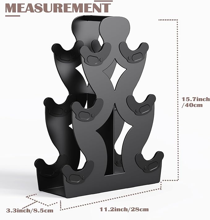 Dumbbell Rack, Stand Only, No Install Needed Small Weight Rack with Dumbbell Protector Edge,Suitable for Rubber-Coated Dumbbells