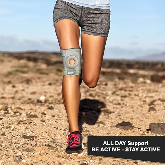 TechWare Pro Knee Brace Support - Knee Braces for Knee Pain. Relieves ACL, LCL, MCL, Meniscus Tear, Arthritis, Tendonitis Pain. Dual Stabilizers Non Slip Neoprene. Adjustable Bi-Directional Straps -5 Sizes