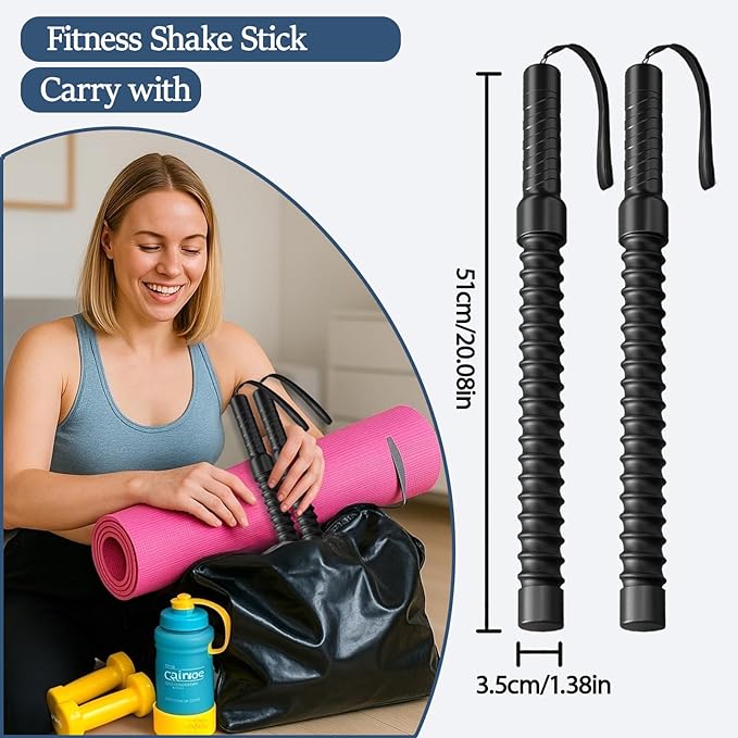 Ropeless Battle Ropes for Exercise Workout, Cordless Jump Rope, Portable Workout for Home Gym, Exercise Battle Ropes for HIIT Workouts, Low-Impact Cardio Training (2 Ropes with Gloves)