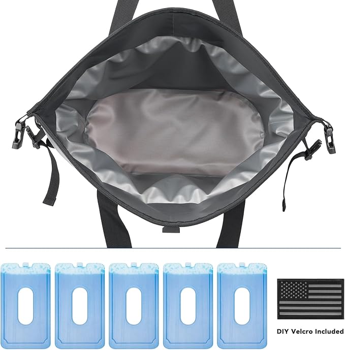 40 Can Soft Cooler Bag - Insulated Leak-Proof Large Cooler Bag with Roll-Top Waterproof Seal | Portable Ice Chest for Camping, Beach, Travel, Picnics | 12HR Cold Retention