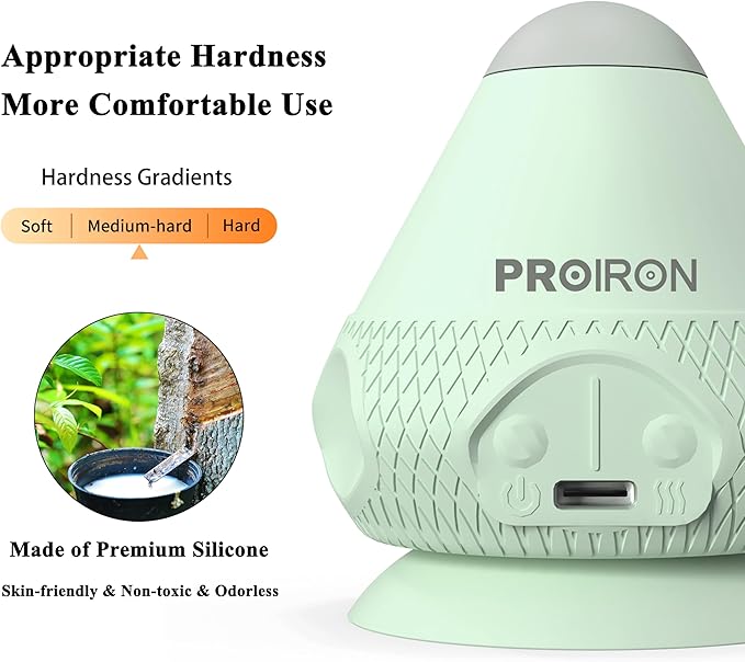 PROIRON Mountable Massage Ball Vibrating & Heating Hand Free,Deep Tissue Massage Trigger Point Therapy for Back Neck Feet Body, Myofascial Release Muscle Soreness & Joint Pain Relief