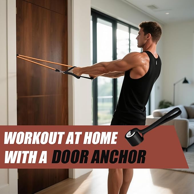 WHATAFIT Resistance Bands, Exercise Bands,Resistance Bands for Working Out, Work Out Bands with Handles for Men and Women Fitness, Strength Training Home Gym Equipment