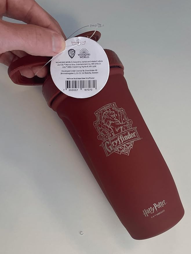 Smartshake Reforce Stainless Steel Harry Potter Gryffindor Shaker Bottle (900 ML /30oz) | Light Weight Resistance Sports Shaker Bottle with a Soft Lid | Leakproof, BPA Free & DEHP Free