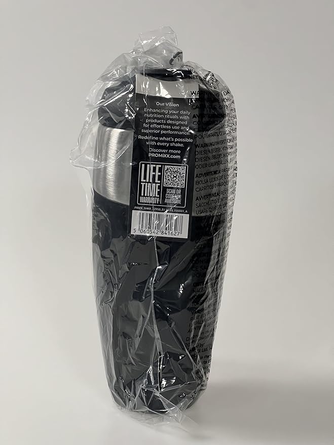 32oz Stainless Steel Protein Shaker Bottle – Leak-Proof Metal Shaker Cup with Snap-Fit Agitator for Smooth, Clump-Free Shakes – BPA-Free, Odor Resistant, Easy to Clean